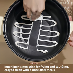 Casserole électrique multifonctionnelle de 4 L avec revêtement antiadhésif, contrôle de la température, utilisation domestique, commande mécanique - Product Image 3