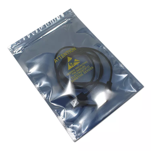Anti Static Shielding Zipper Bag <b>Electronic</b> Components Packaging ESD Protection Transparent Silver Foil Pouch <b>PET</b>/AL/CPP - Product Image 1