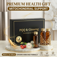 Complément liquide de pyrroloquinoline quinone (PQQ) et de ginseng, boisson énergisante avec peptides de collagène