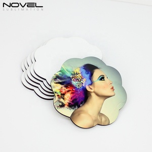 Sous-verres en MDF de 3 mm et 4 mm, imprimables sur une face, avec dos en liège, blancs pour sublimation, sous-verres en bois naturel pour impression personnalisée - Product Image 5