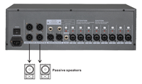 PFB-8 Mixeur DJ professionnel 8 canaux monté en rack avec amplificateur 300W*2 USB/Bluetooth Effets DSP Égaliseur à trois étapes
