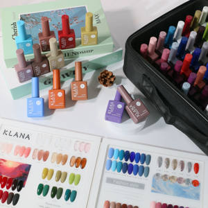 Kit de <span class=keywords><strong>Vernis</strong></span> à Ongles Gel UV Semi-<span class=keywords><strong>Permanent</strong></span> KLANA pour Salon de Manucure 66 Couleurs Pailletées Soak-Off Organique UV LED - Product Image 5