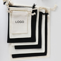 Sac pochette en toile coton recyclable imprimé personnalisé avec logo personnalisé sac à poussière en tissu coloré style vintage réutilisable