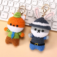 Porte-clés en peluche fait main Judy Nick, pendentif mignon en crochet, cadeau, poupée de dessin animé, vente en gros, pour enfants et adultes, Zootopia