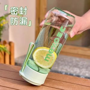 Meiomi Plastic Water <b>Bottle</b> 600Ml With Tea Infuser Portable Travel Use - Product Image 3