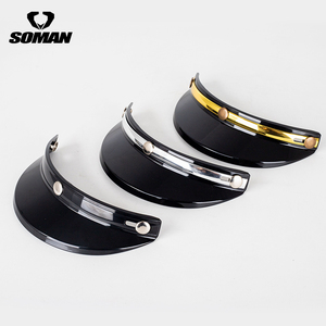 Universeller 3-Snap-Visier für Retro-Motorradhelme, Sonnenschutz für 3/4 Open Face Halbhelme, SOMAN <span class=keywords><strong>MY02</strong></span> Zubehör - Product Image 5