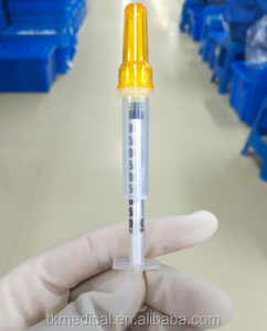 Jeringa DE SEGURIDAD desechable CE ISO 510K 0,5 ml con <span class=keywords><strong>aguja</strong></span> retráctil <span class=keywords><strong>29G</strong></span> 30G 31G - Product Image 3