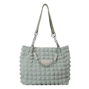 <span class=keywords><strong>Bolso</strong></span> de Hombro Plegable con Efecto Burbuja de Gran Capacidad 2026, Negro/Blanco/<span class=keywords><strong>Verde</strong></span>/Rosa, <span class=keywords><strong>Bolso</strong></span> Tote Casual y a la Moda - Product Image 5