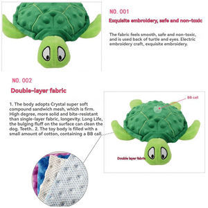 Tk प्रभावकार एक ही शैली कछुए के आकार के स्क्वीकी कुत्ते च्यू खिलौना - Product Image 6
