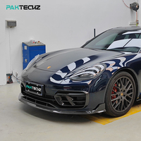 Kit de carrosserie en Fiber de carbone sèche Paktechz kit Aero lèvre de becquet avant pour Porsche Panamera GTS Turbo 971 2021 - 2023
