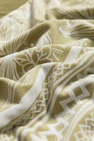 Ensemble de couette Rofu en velours quatre pièces pour lit King, doux pour la peau, avec fonction chauffante, luxueux, en jacquard 3D, comprenant drap et taies d'oreiller