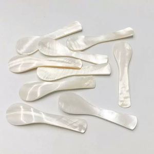 Ensemble de cuillères en nacre écologiques, modernes et luxueuses pour servir le caviar, les desserts, les bonbons, pour les fêtes, la présentation de bijoux, la décoration de la maison - Product Image 1