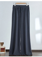 Nouveau pantalon large en cachemire doux et cireux pour femme, idéal pour l'automne et l'hiver, style décontracté et polyvalent pour le quotidien.