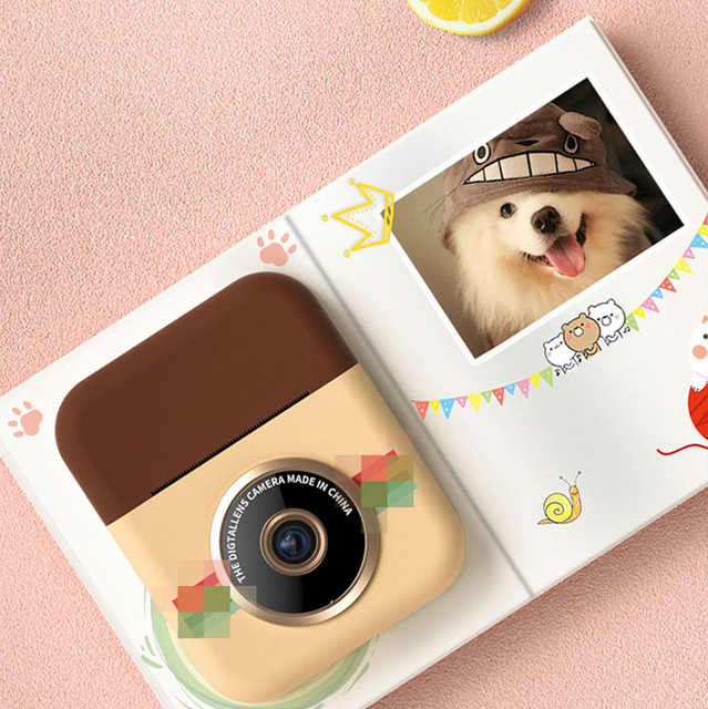 ROLIN Mini SLR Kids Instant Print Camera Front Rear Dual Cameras 2.4 Inch HD Screen Thermal Printing Eco-friendly Lithium