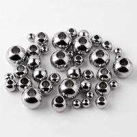 Perles lourdes de 5 mm de diamètre, perles en acier inoxydable de 10 mm en couleur plaquée acier pour la fabrication de chapelets catholiques tressés en paracorde