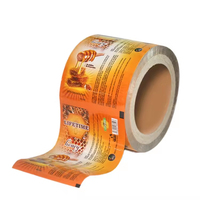 Film plastique alimentaire personnalisé de haute qualité avec logo imprimé, emballage souple pour bonbons, sauces, pâtes, tortillas et snacks