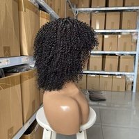 Perruques bouclées africaines abordables sans dentelle pour la vente en gros, perruque courte style pixie sans colle, fournisseur de perruques en cheveux humains