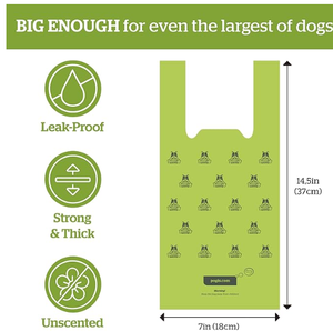 Sacs à déjections canines biodégradables écologiques de taille personnalisée Xcbio, sacs à déjections canines portables avec poignée, sacs à déjections canines compostables - Product Image 2