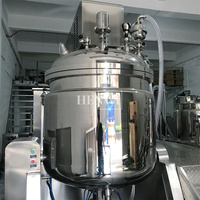 Mélangeur émulsifiant sous vide Henwi 100-500 litres pour la fabrication d'huile à chaussures, équipement de pulvérisation, machine à émulsionner sous vide à vapeur