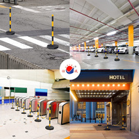 Cône de poteau de délimiteur de circulation avec Base remplissante cônes de sécurité industrielle pour Parking cône de délimiteur réglable de poteaux de circulation