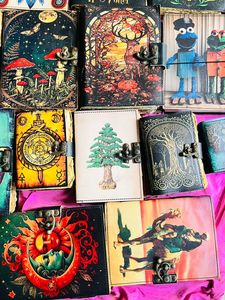Carnet en cuir imprimé UV Celestic Star, design vintage antique, journal en cuir de qualité supérieure, qualité export, best-seller - Product Image 5