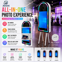 Cabina de Fotos Portátil con Espejo Mágico y Accesorios Gratuitos, Cabina de Fotos con Espejo para Bodas y Fiestas