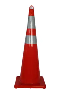 Pvc Safety Cone 36 Inch Fluorescent Orange 900mm Road Traffic Flat PVC Safety Cone