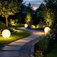 Lampe à boule LED à changement de couleur RVB, lampe décorative d'extérieur rotomoulée étanche IP65