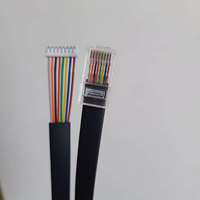 Kabel Ekstensi Telepon RJ45 Flat Kustom, Tembus Tembaga Berlapis Timah, Selubung PVC, 1.5M 600V ISO9001 untuk Data Telepon Kantor