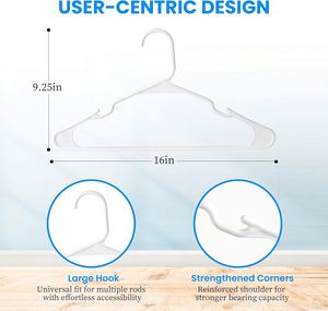 Heavy Duty Accessory Hook Strong Durable <b>Laundry</b> Hanger Space Save Wardrobe Clothing Multifunction Non Slip PP Plastic Bag - Product Image 2