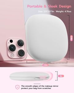 Portable Cosmetic Vanity <b>Mirror</b> with LED Lights Dual Sided Magnifying <b>Foldable</b> Makeup <b>Mirror</b> - Product Image 4