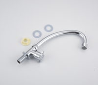 Robinet de cuisine moderne en alliage de zinc, monocommande, chromé, pivotant à 360°, à poser sur comptoir, pour eau froide