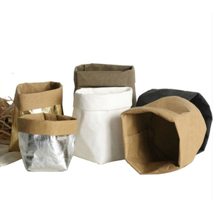 biodegradable customized eco-friendly storage bags storage bags for clothes washable kraft paper food storage bag