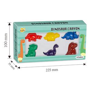 Krayon Dinosaurus 2026 untuk Balita 6 Warna Hadiah Tidak Beracun Bentuk Hewan Dinosaurus Krayon Gambar untuk Anak-Anak - Product Image 2