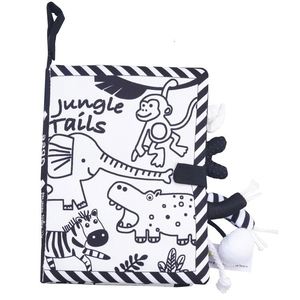 Kids Busy Early <b>Educational</b> Toy Black White Quiet Cartoon Baby <b>Book</b> Safety Soft Cloth Surrounds Unisex for Bedtime - Product Image 3
