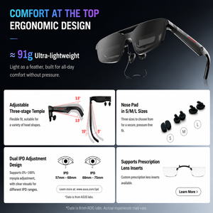 Lunettes intelligentes AR ROG XREAL R1 2026, taux de rafraîchissement élevé de 240 Hz, compatibles avec l'ensemble de l'écosystème ROG, écran de jeu géant de 171 pouces, non VRAI - Product Image 6