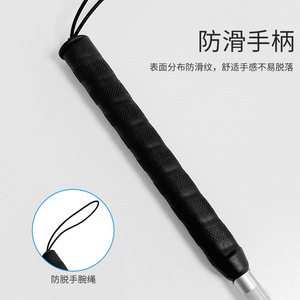 Folding Guide Cane For Blind Aluminum Alloy Telescopic 124135cm Reflective Film Foldable Walking Stick Vision Care Equipment - Product Image 2