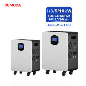 Système solaire hybride DEMUDA EU tout-en-un avec onduleur et batterie au lithium 1 kW, 3 kW, 5 kW, 10 kW, système de stockage d'énergie domestique sur pied - Product Image 1