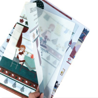 Carpeta de Archivo en Forma de L de Plástico PP de 0.2MM de Espesor, Impresión UV de Alta Calidad, Precio Económico, Promocional
