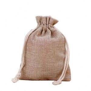 Wholesale Customized Sisal Jute Bag 100% Jute Material Drawstring Burlap Pouch Jute Sack Bags - Product Image 3