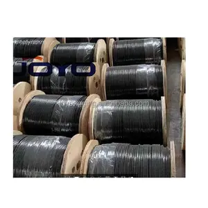 Cable de acero galvanizado recubierto de PVC de color negro a bajo precio.