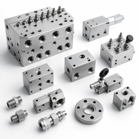 Pièces d'assemblage de bloc de collecteur en aluminium 6061 sur mesure, usinage CNC pour fournisseur OEM, ISO 9001, 0,005 mm, MOQ 1