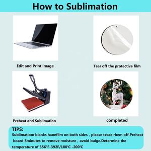 Adornos de Sublimación en Blanco, MDF de Doble Cara, 2.75 Pulgadas, Personalizables con Marca, Navidad, al por Mayor - Product Image 5