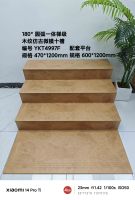 Carrelage d'escalier en porcelaine gris grec métallisé 470x1200mm avec bord bullnose pour hôpital et appartement