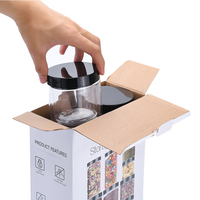 Pot en plastique PET transparent avec bouchon à joint, idéal pour emballages alimentaires, gommages corporels, laits et savons – Capacités 50ml, 80ml, 200ml, 300ml, 500ml – Meilleures ventes
