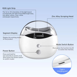 गर्म चेहरे की त्वचा के साथ गर्म चेहरे का टोनिंग गर्दन लिफ्ट मालिश माइक्रोकरंट फेशियल टॉनिंग डिवाइस 7 प्रकाश त्वचा चिकित्सा के साथ - Product Image 5