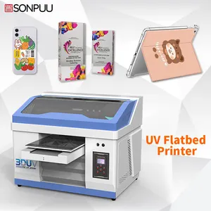 Equipo de procesamiento de impresoras UV, carcasa de teléfono móvil de silicona plana, máquina de impresión cilíndrica, impresoras de inyección de tinta de Color para tarjetas