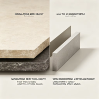Dalle en pierre frittée gris foncé 6 mm 1200x2800 mm, surface polie résistante aux acides, design moderne, carrelage de sol pour salle de bain