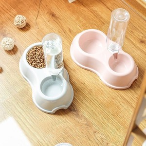 Automatic Water Dispenser For <b>Cat</b> Dog Double Bowl Pet <b>Feeder</b> With Gravity Feeding System - Product Image 2