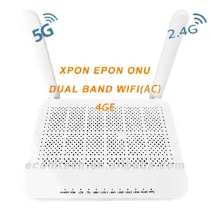 Новая производственная партия HG6821M 4GE + 1POT + 2USB + двухдиапазонный WIFI XPON ONU с 2 антеннами английская версия bridge route onu